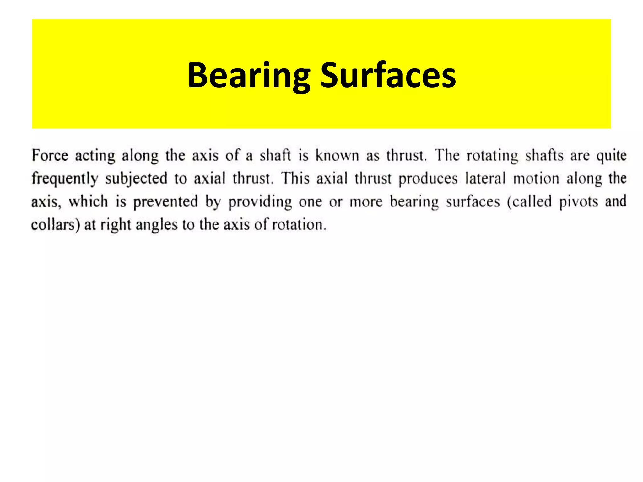 Bearing Surfaces