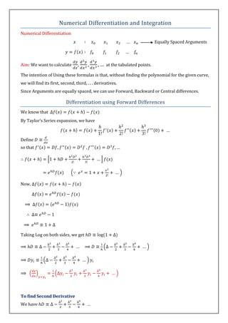 numerical differentiation&integration | PDF