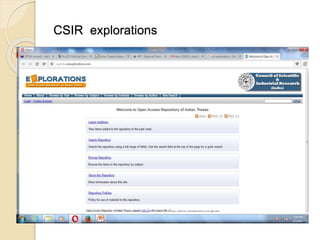 CSIR explorations
 