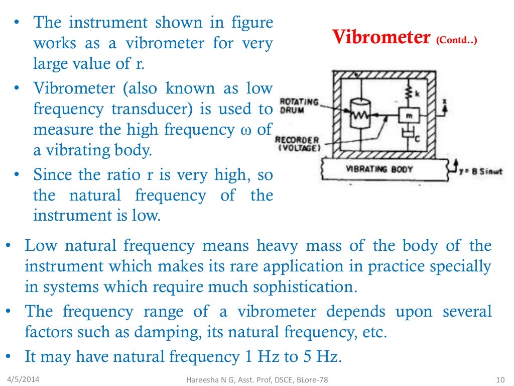 Vibration measuring instruments