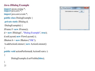 Awt, Swing, Layout managers | PPTX
