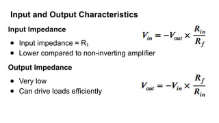 Operational Amplifier (op - amp), types of op amp | PPTX
