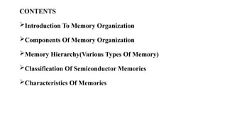 Semiconductor memories and it's functions | PPTX