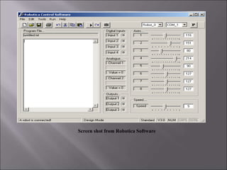 Screen shot from Robotica Software
 