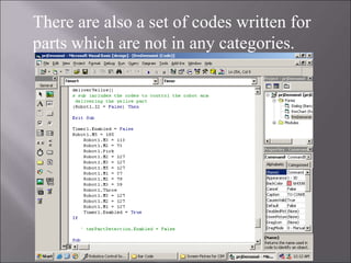There are also a set of codes written for
parts which are not in any categories.
 
