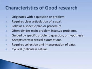 Unit 5 formulation of research question & hypothesis | PPTX