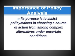 Unit  5 guidlines for policy analysis (mha)