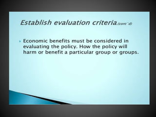 Unit  5 guidlines for policy analysis (mha)