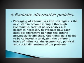 Unit  5 guidlines for policy analysis (mha)