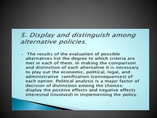 Unit  5 guidlines for policy analysis (mha)