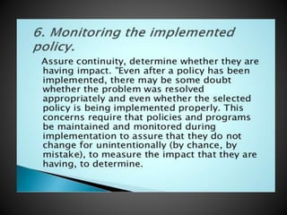 Unit  5 guidlines for policy analysis (mha)