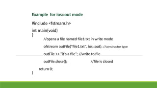 Comprehensive Guide to File Handling in C++ Programming | PPTX