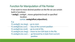 Comprehensive Guide to File Handling in C++ Programming | PPTX
