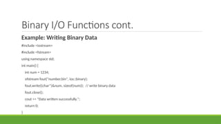 Comprehensive Guide to File Handling in C++ Programming | PPTX