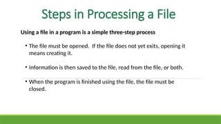 Comprehensive Guide to File Handling in C++ Programming | PPTX