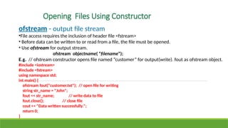 Comprehensive Guide to File Handling in C++ Programming | PPTX