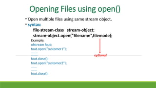 Comprehensive Guide to File Handling in C++ Programming | PPTX
