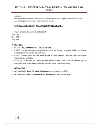 Fresh Look at Unit 5 Process Data Transmission Standards And Buses