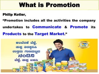 Thursday, October 1, 2020 10
What is Promotion
Philip Kotler,
“Promotion includes all the activities the company
undertakes to Communicate & Promote its
Products to the Target Market.”
 
