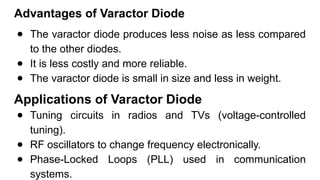 Varactor Pll Electron Devices Special Purpose Devices and its types | PPTX