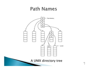 A UNIX directory tree 14
7
 
