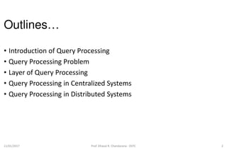 Distributed DBMS - Unit 6 - Query Processing | PPT