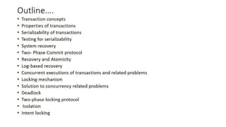 DBMS Unit - 6 - Transaction Management | PDF