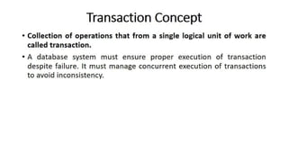 DBMS Unit - 6 - Transaction Management | PDF