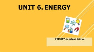 PRIMARY 4 /Natural Science
UNIT 6. ENERGY
 