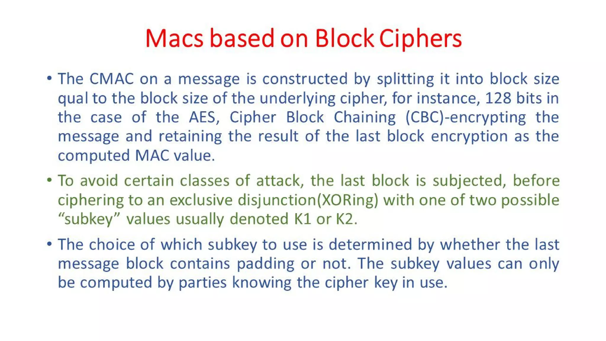 CNS - Unit - 6 - Message Authentication Code