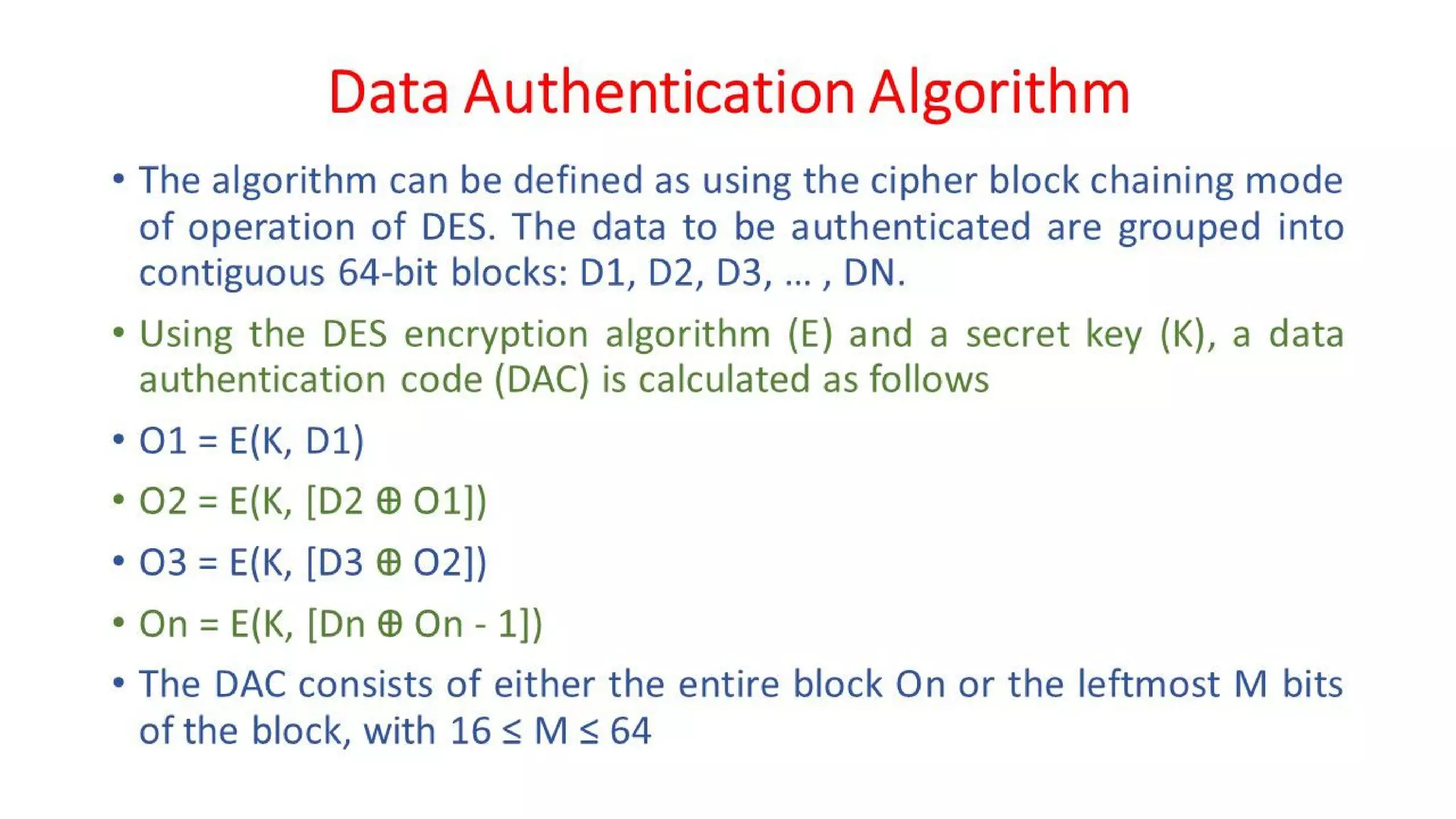 CNS - Unit - 6 - Message Authentication Code