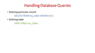 WD - Unit - 6 - Database Connectivity using PHP