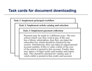 Task cards for document downloading
 