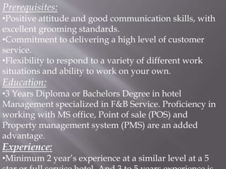 Unit 6, butler service | PPTX