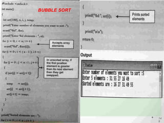 14
9
BUBBLE SORT
 