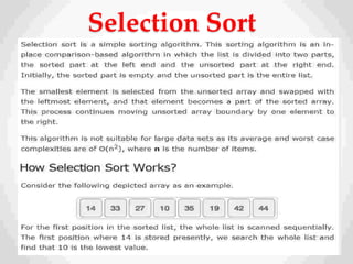 Selection Sort
 