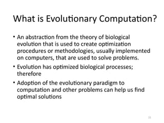 genetic algorithm artificial intelligence for AI sublect | PPTX
