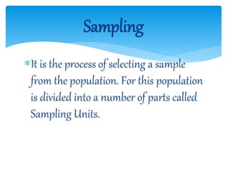Unit 6 sampling techniques | PPT