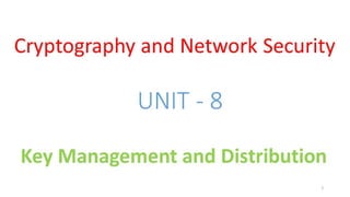CNS - Unit - 8 - Key Management and Distribution