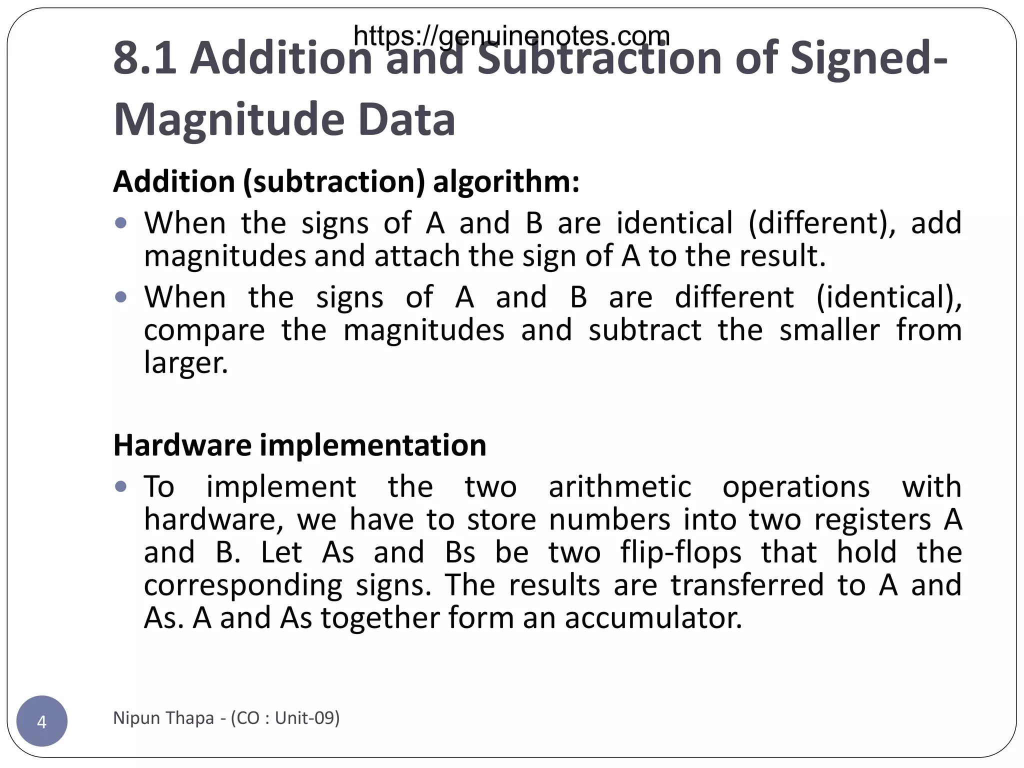 Unit 8 Computer Arithmetic Pdf Unit 8 Computer Arithmetic Pdf