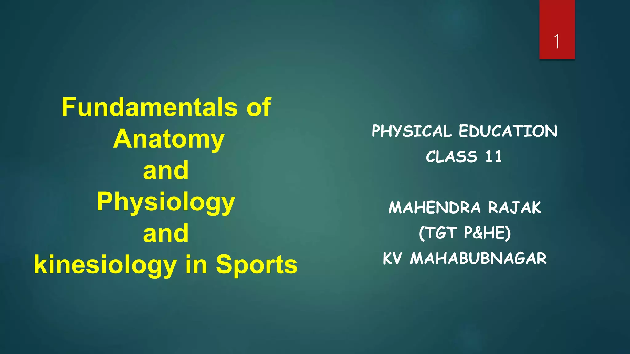 UNIT - 8 Fundamentals of Anatomy and Physiology and Kinesiology in ...