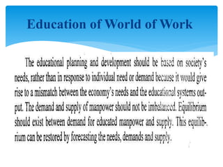Education of World of Work
 