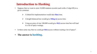 Unit 8 searching and hashing | PPTX