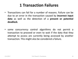Distributed DBMS - Unit 9 - Distributed Deadlock & Recovery | PPTX