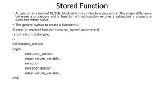 DBMS Unit 9 - PL/SQL Concept | PDF