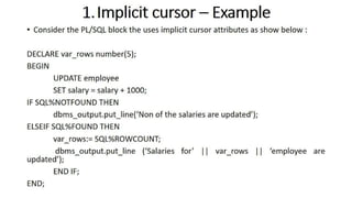 DBMS Unit 9 - PL/SQL Concept | PDF