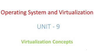 OSV - Unit - 9 - Virtualization Concepts
