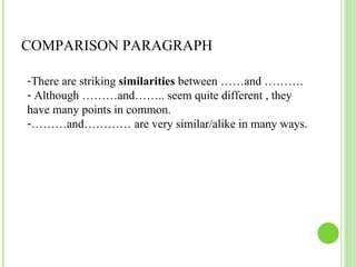 comparison & contrast paragraph | PPT