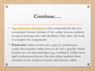 Asynchronous Homework Unit 9 innovations in higher education | PPTX
