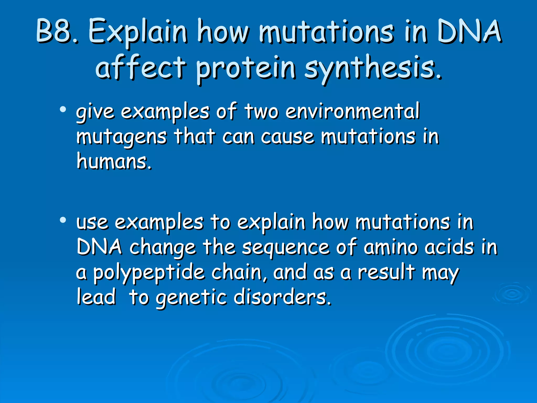 Unit B7 8 Protein Synthesis
